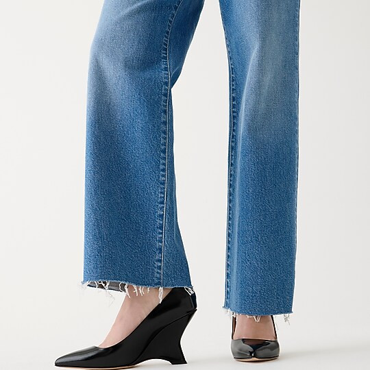 Slim wide-leg jean in Lakeshore wash | J. Crew US