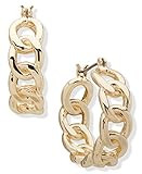 Chaps Women's Link Clicker Hoop Earrings, Gold Plated, 22 mm | Amazon (US)