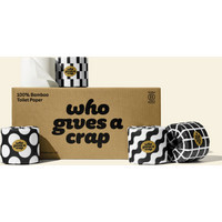 Bamboo Toilet Paper | 12 Double Length Premium Rolls | 370 Sheets/Roll | Made From Sustainable Materials | 3 Ply | Who Gives A Crap | Who Gives A Crap (US)