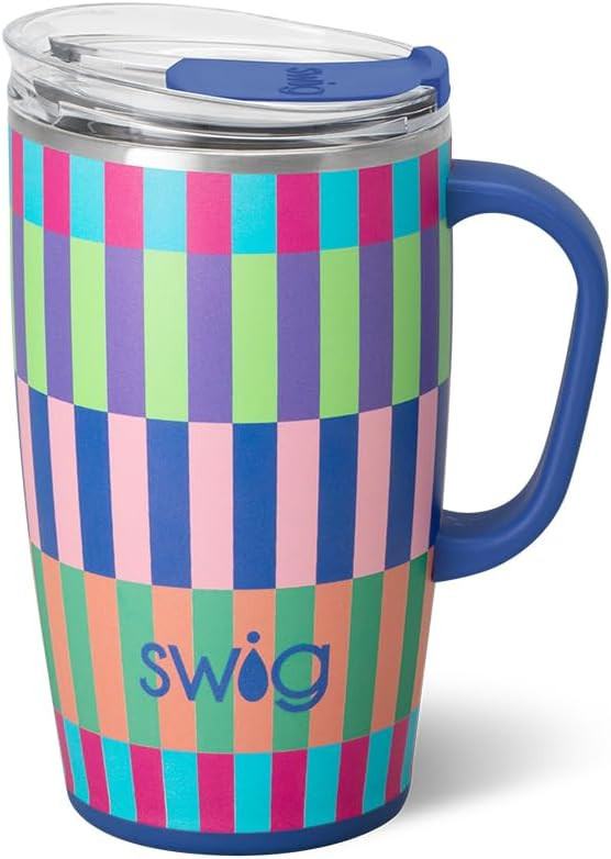 Swig Life 18oz Travel Mug, Insulated Tumbler with Handle and Lid, Travel Coffee Mug, Cup Holder F... | Amazon (US)