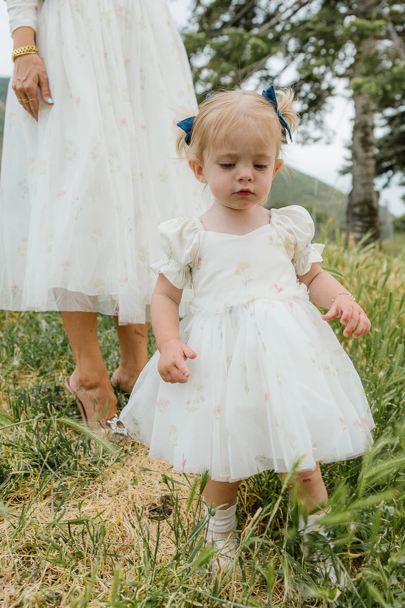 Baby Florence Dress Set in White Floral | Ivy City Co