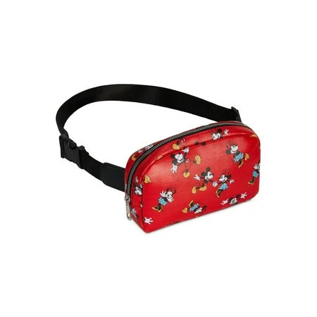 Disney Mickey & Minnie Mouse Belt Bag Crossbody Fanny Pack Waist Bag Women's Red | Walmart (US)