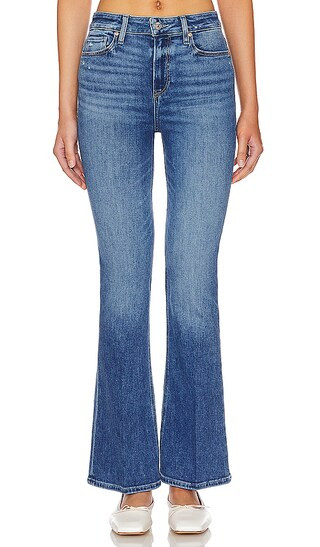 High Rise Laurel Canyon Petite Flare in Rock Show Distressed | Revolve Clothing (Global)