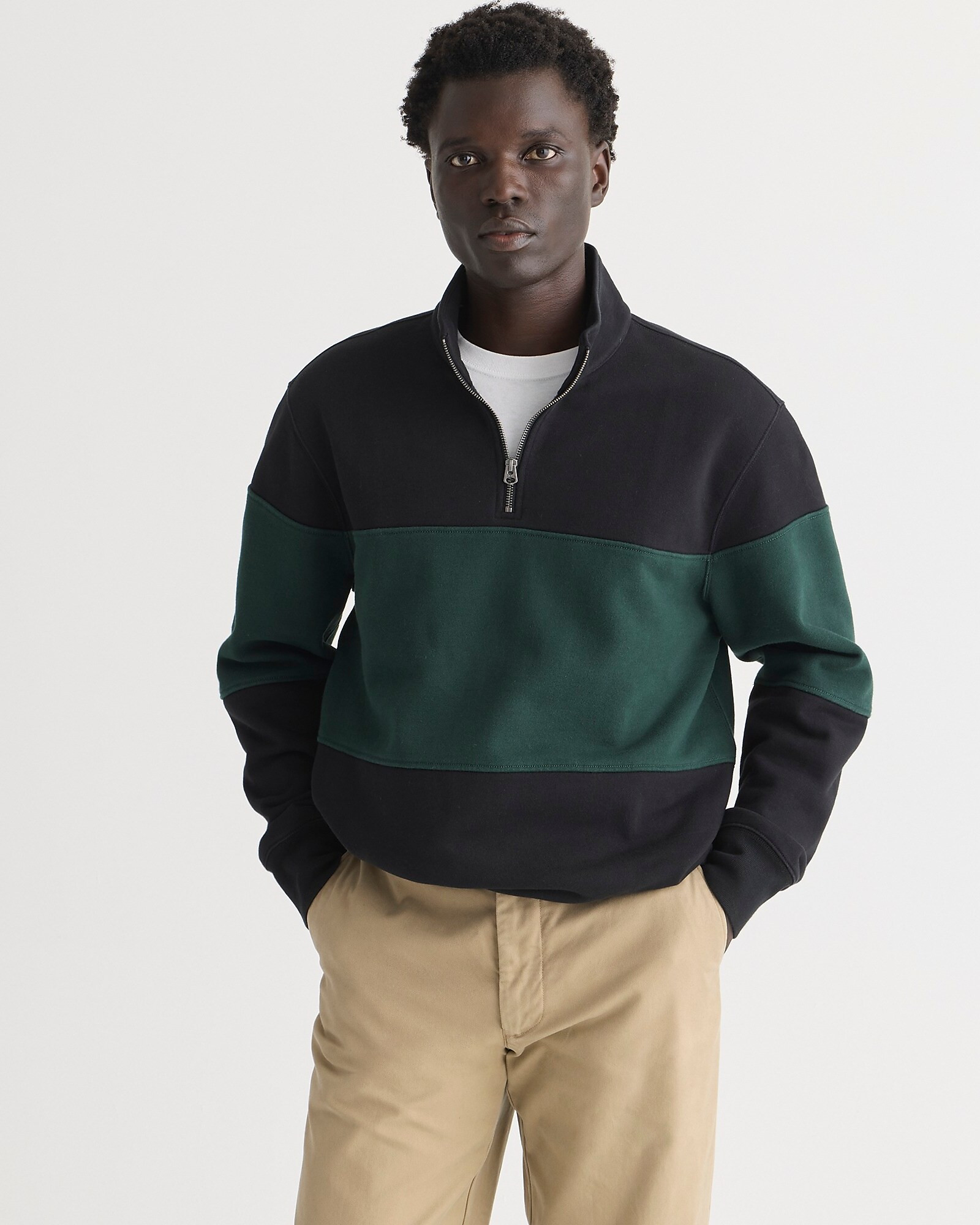 Relaxed heritage 14 oz. fleece half-zip pullover | J. Crew US