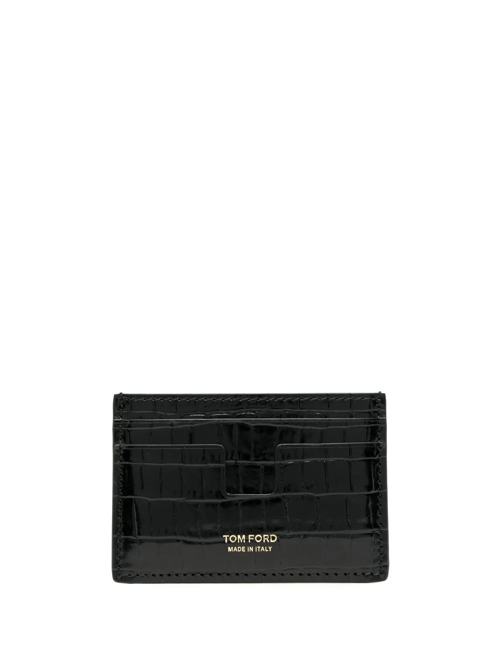 TOM FORD Logo Print Leather Cardholder - Farfetch | Farfetch Global