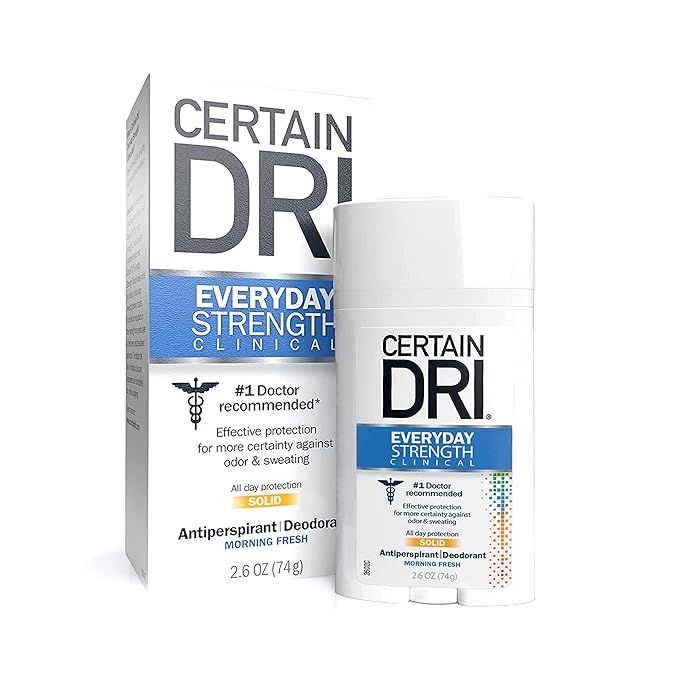 Certain Dri Everyday Strength Clinical Antiperspirant Solid Deodorant, Hyperhidrosis Treatment fo... | Amazon (US)