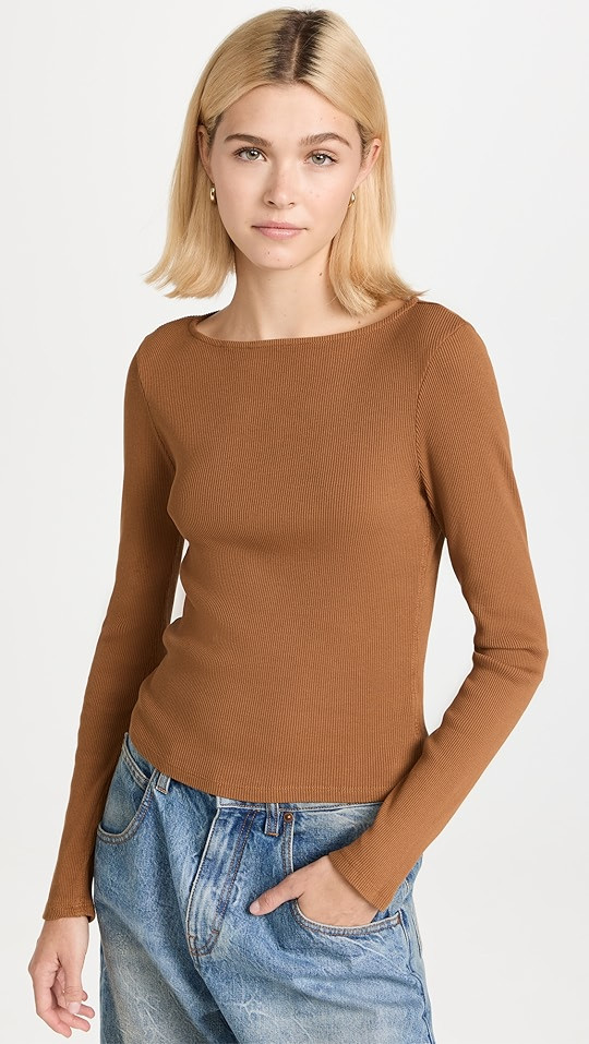 AMO Graham Ballet Rib Top | SHOPBOP | Shopbop