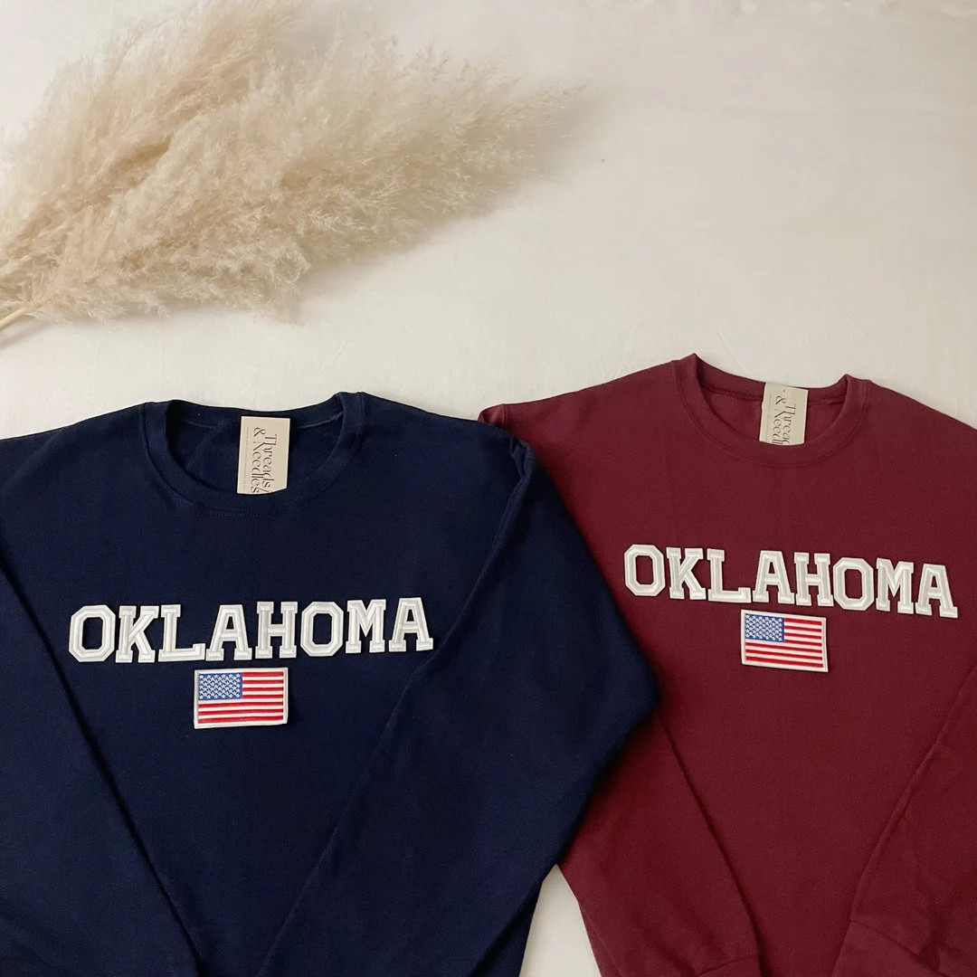 Oklahoma Sweatshirt Oklahoma Crewneck Oklahoma Shirt - Etsy | Etsy (US)