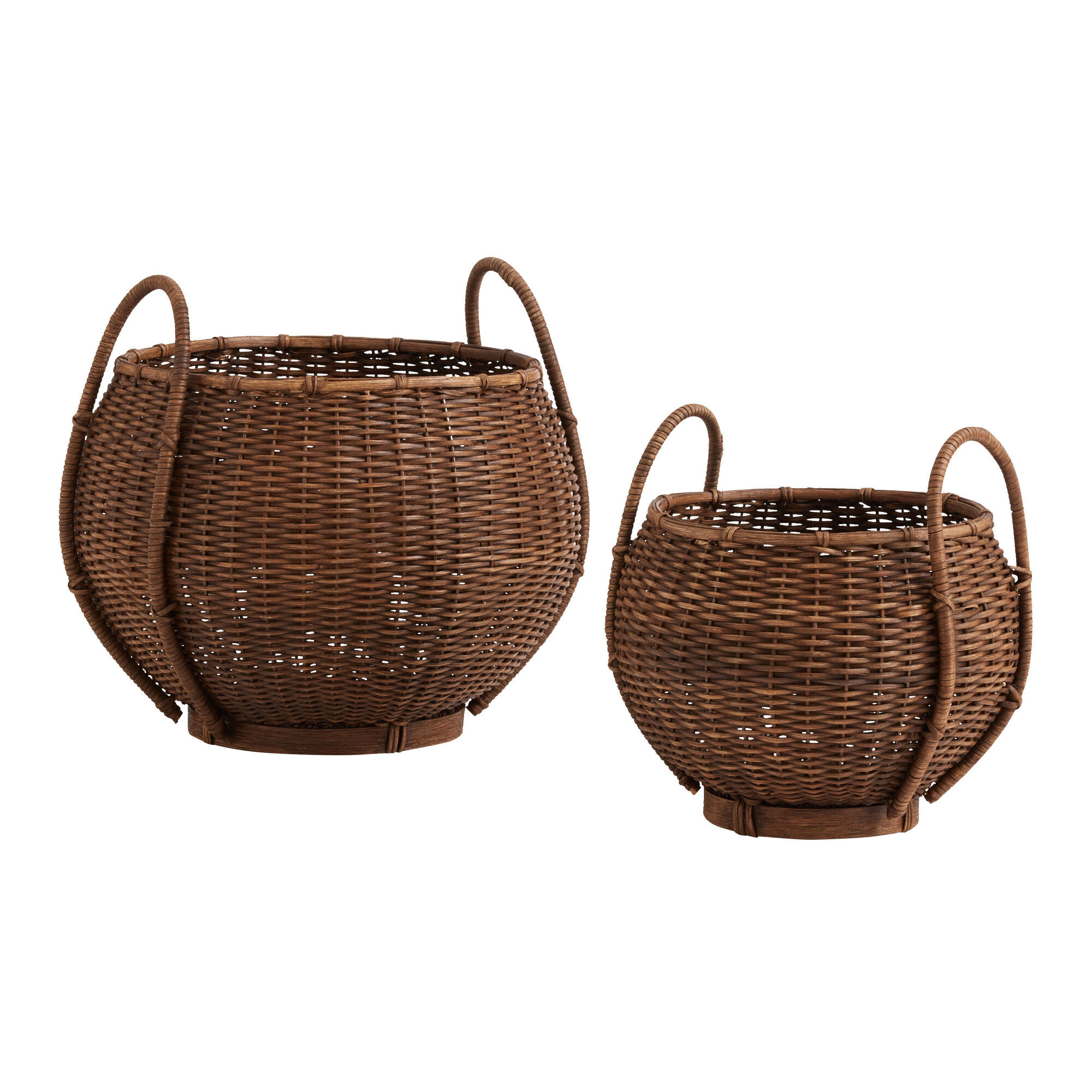 Kona Espresso Rattan Belly Basket | World Market