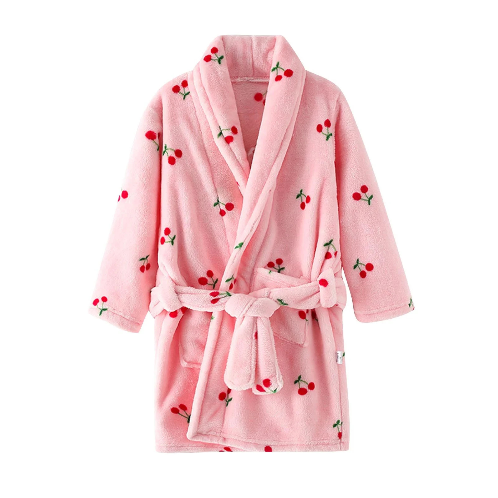 BLVB Kids Bathrobe Girls Soft Plush Fleece Flannel Pajamas Sleepwear Spa Robe 4-12 Years | Walmart (US)