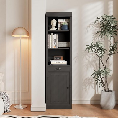 71-inch high bookcase with cabinet, three-tier bookshelf and large storage cabinet with adjustable shelves for living room, office, bedroom | Target