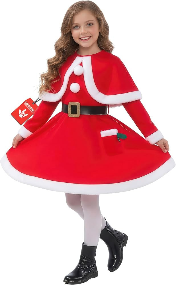 Morph Kids Santa Costume, Girls Santa Costume, Christmas Costumes for Girls, Christmas Costumes f... | Amazon (US)