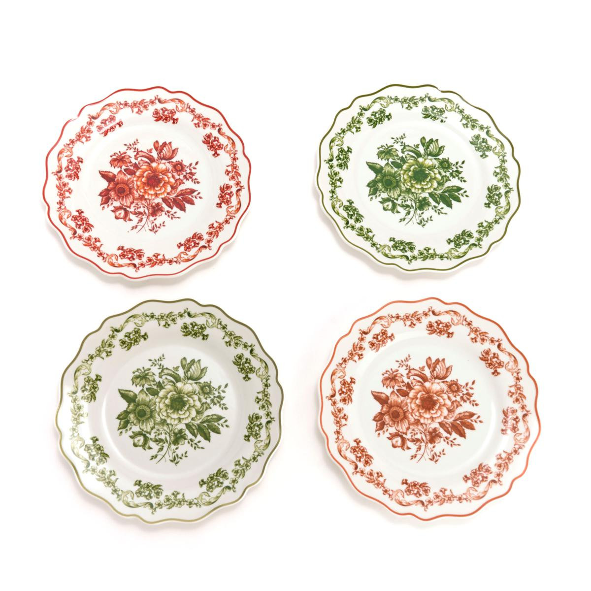Emryn House 8" Decorative Ceramic Plates - Set of 4 | HSN