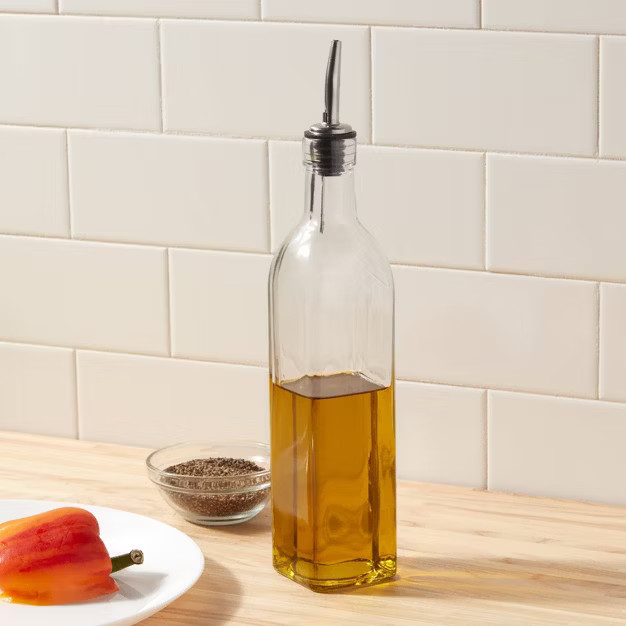 Glass Oil Pour Bottle Clear - Made By Design™ | Target