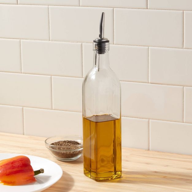 Glass Oil Pour Bottle Clear - Made By Design&#8482; | Target