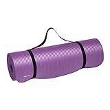 Amazon.com: Amazon Basics Extra Thick Exercise Yoga Gym Floor Mat with Carrying Strap - 74 x 24 x... | Amazon (US)