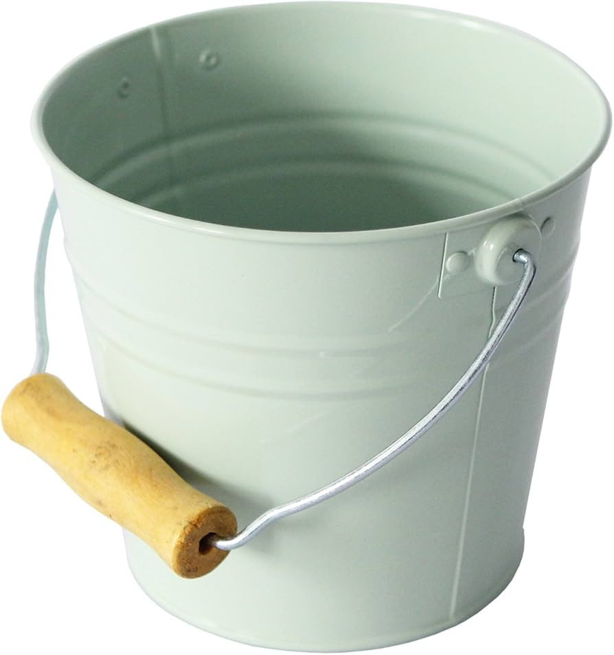 Small Metal Bucket/Pail Montessori Practical Life Material (Seafoam Green) | Amazon (US)