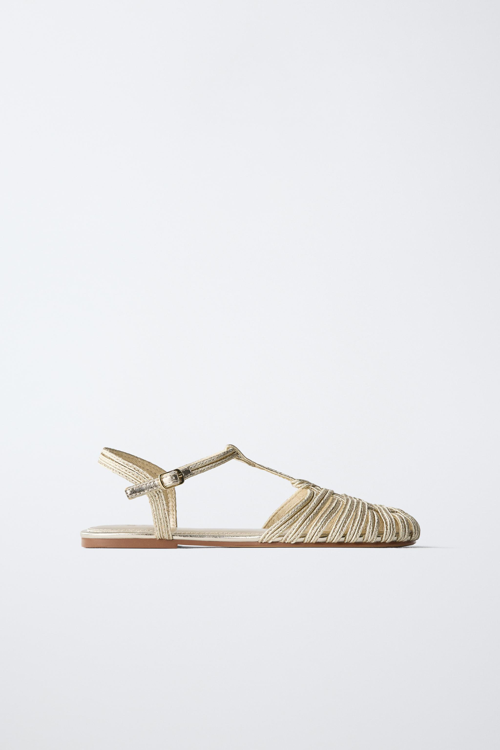 METALLIC FISHERMAN SANDALS | Zara US
