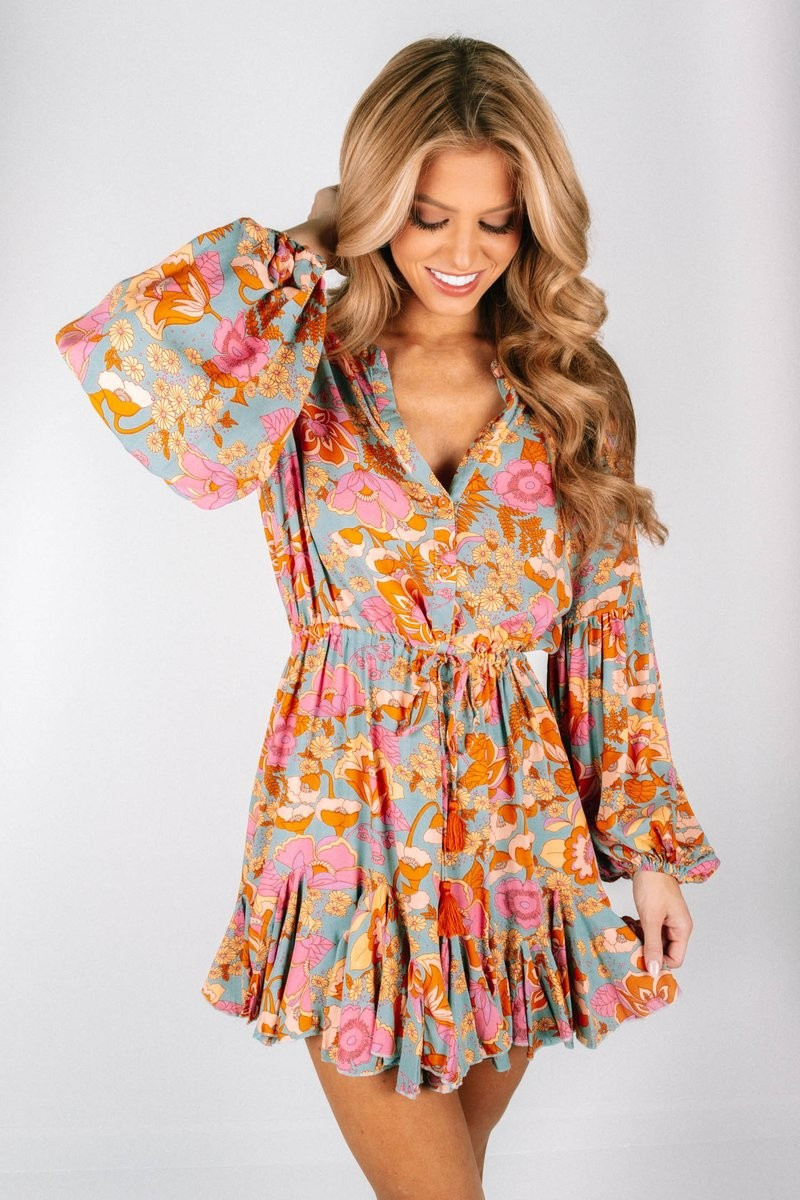 Follow The Sun Dress - Sage Floral | The Impeccable Pig