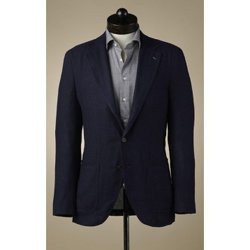 Di Pray - Navy Hopsack | Sportcoat | SPIER & MACKAY | SPIER & MACKAY