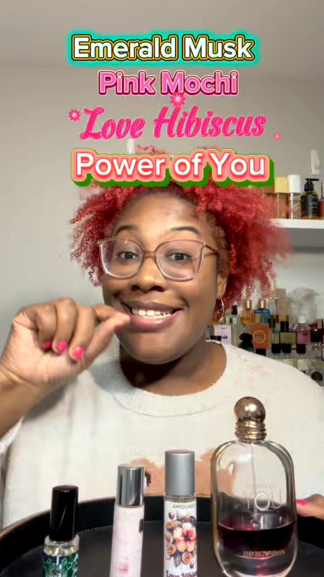 #paidlinks SHOP these items on my website in bio.
We got a tray full of partials and samples! Let’s talk about them. Not official samples 
Emerald Musk by Carolina Herrera
Pink Mochi by J-Scent
Love Hibiscus by Amouage 
Power of You by Armani 
.
.
#fragrancelover
#fragrancereview
#fragrancesamples
#newreleases 

#LTKBeauty #LTKvlog #LTKselfcare