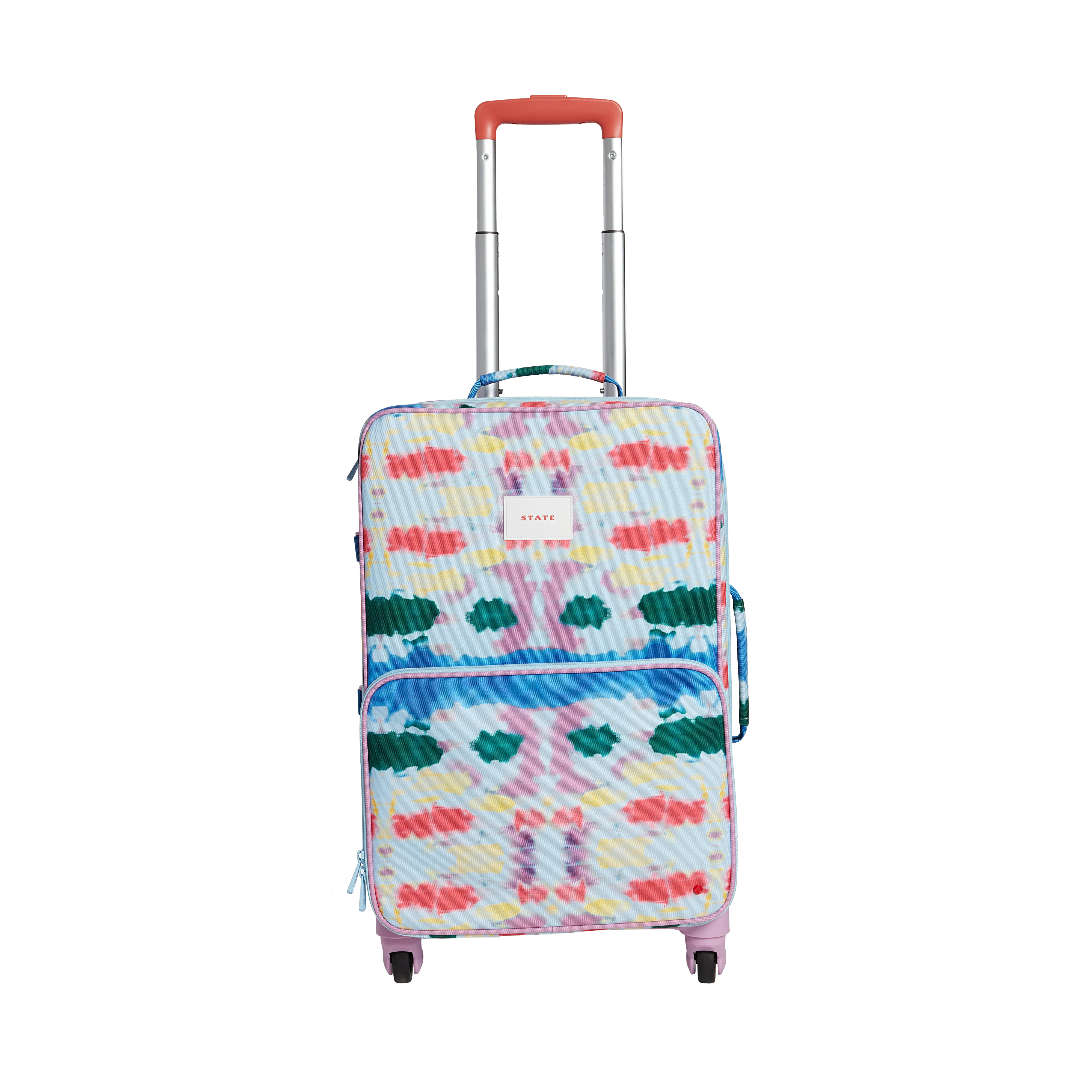Logan Suitcase Printed Canvas Rainbow Tie Dye | STATE Bags