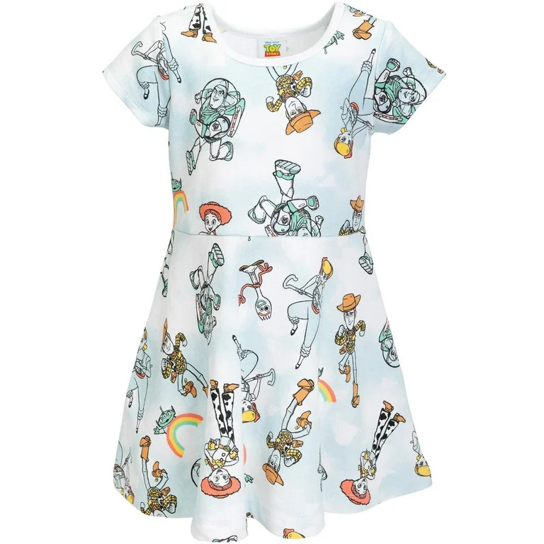 Disney Pixar Toy Story Woody Buzz Lightyear Bo Peep Toddler Girls French Terry Skater Dress Infan... | Walmart (US)