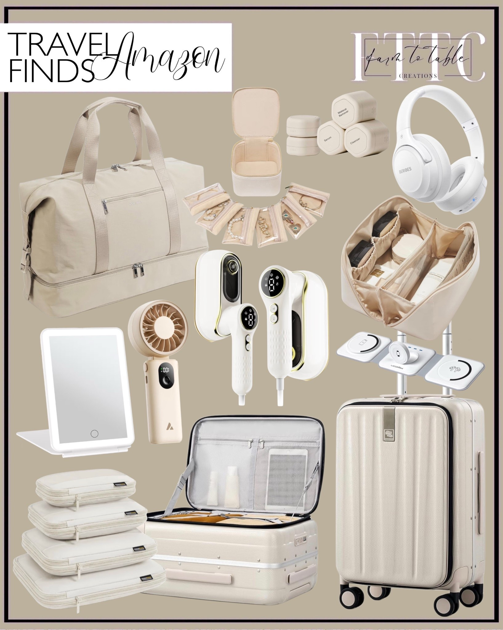 Amazon Travel Finds That Make Packing So Much Easier

Follow @farmtotablecreations on Instagram for more cozy, elevated finds 🤍

These are the pieces that take the stress out of travel and keep everything feeling organized and effortless. From packing cubes and toiletry organizers to tech essentials and a sleek carry-on, every item is designed to make getting out the door smoother. Clean, neutral, and functional—these are the travel upgrades you’ll actually use every trip.

#travelessentials #amazonfinds #packingcubes #carryonluggage #travelstyle

#LTKSaleAlert #LTKHome