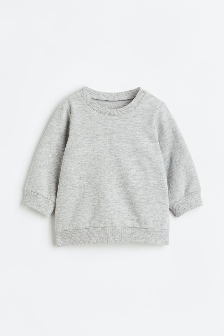 Cotton Sweatshirt - Light gray melange - Kids | H&M US | H&M (US + CA)