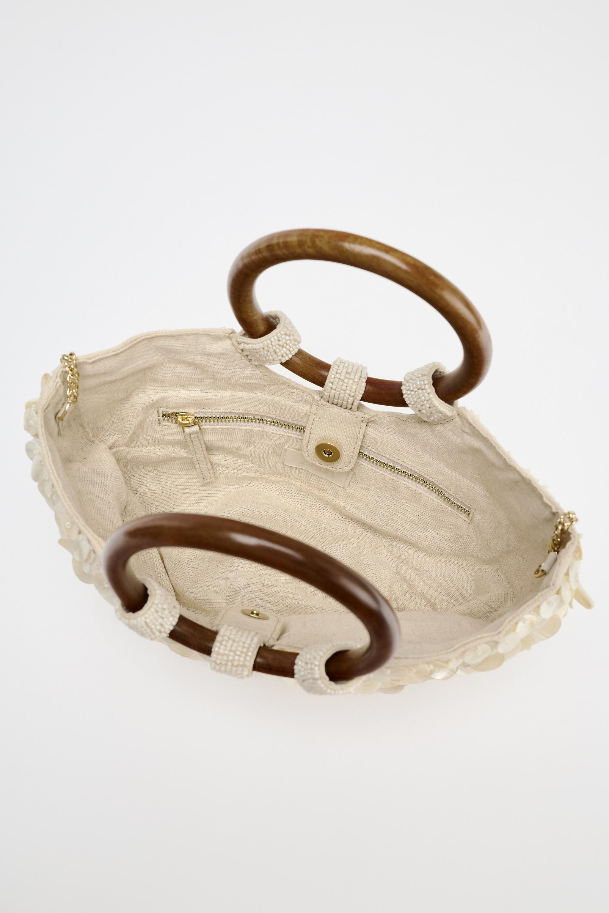 FAUX MOTHER-OF-PEARL APPLIQUÉ BAG | Zara US