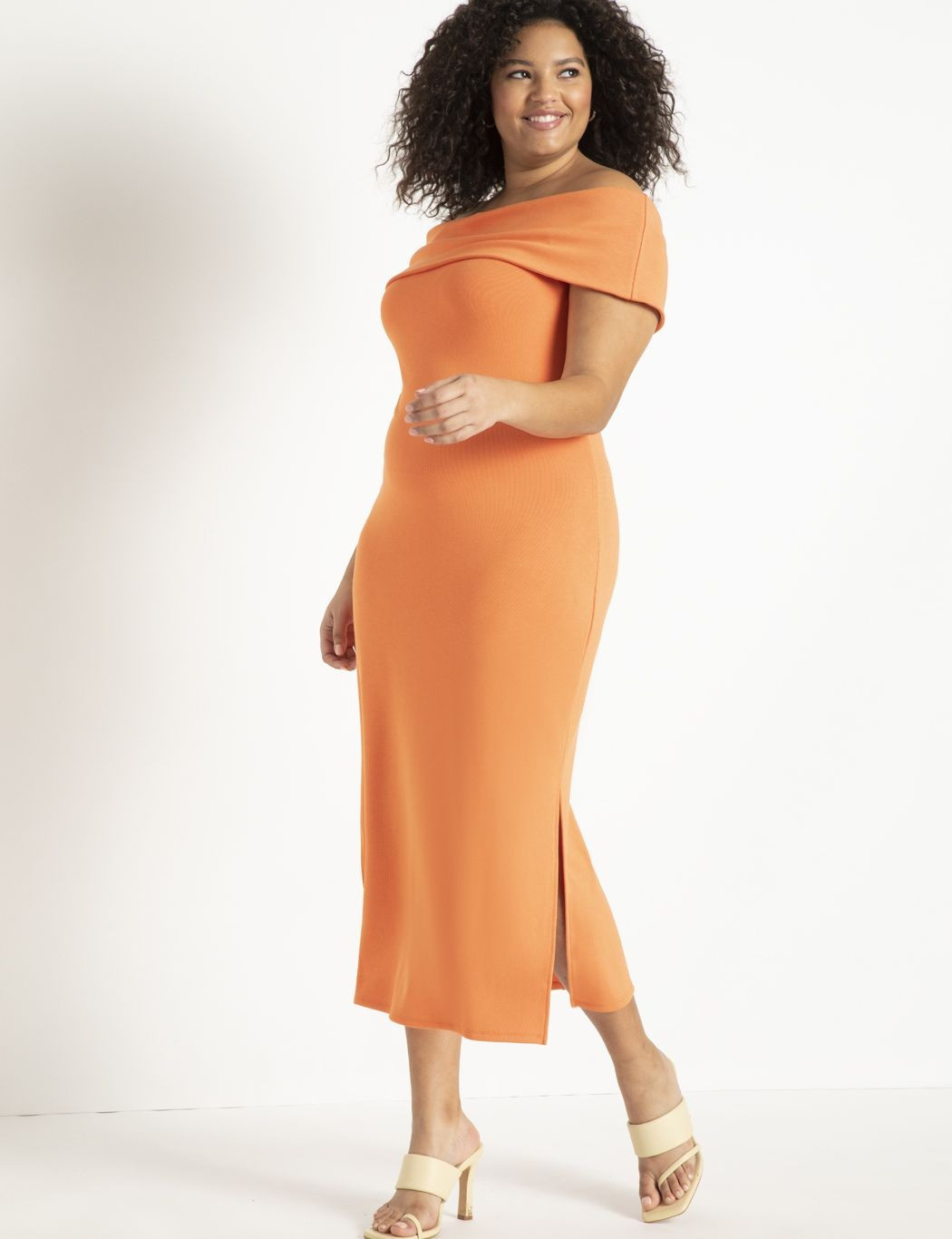 Off The Shoulder Maxi With Side Slits | Eloquii