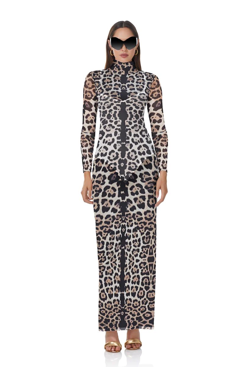 Rowan Dress - Placed Leopard | ShopAFRM