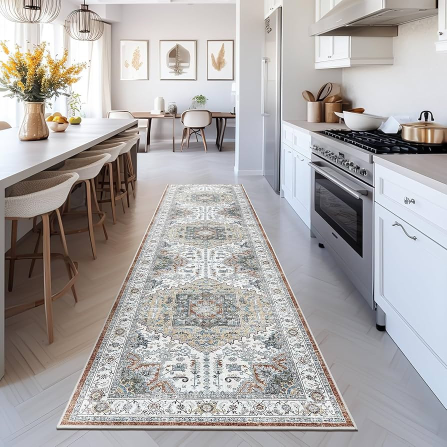 Washable Runner Rug - 2x8 Runners for Hallways Kitchen Non-Slip Runner Rugs Ultra-Thin Laundry Ro... | Amazon (US)