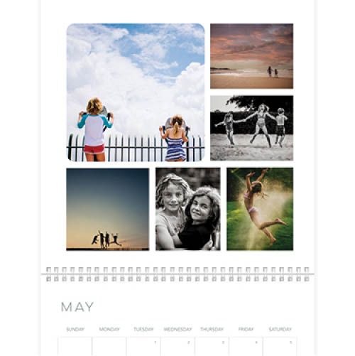 Modern White Calendar Wall Calendar | Shutterfly | Shutterfly