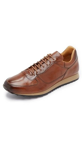 To Boot New York Sheridan Burnished Leather Runners - Cognac | East Dane