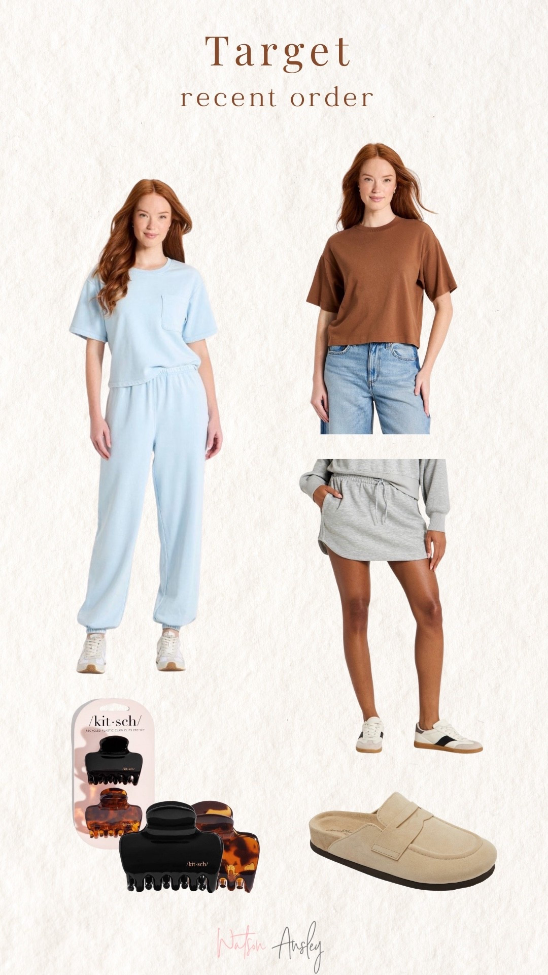 Shop my most recent Target order here! 

Joggers | tee | blue | brown | set | top | cropped | clips | skirt | skort | mules | fall | comfy | daily | travel set | gray | mom life | active

#LTKmomlife #LTKTravel #LTKActive