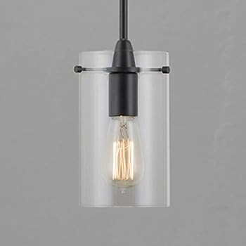 Linea di Liara Effimero Modern Matte Black Pendant Light Fixtures Over Kitchen Island Sink Lighting  | Amazon (US)