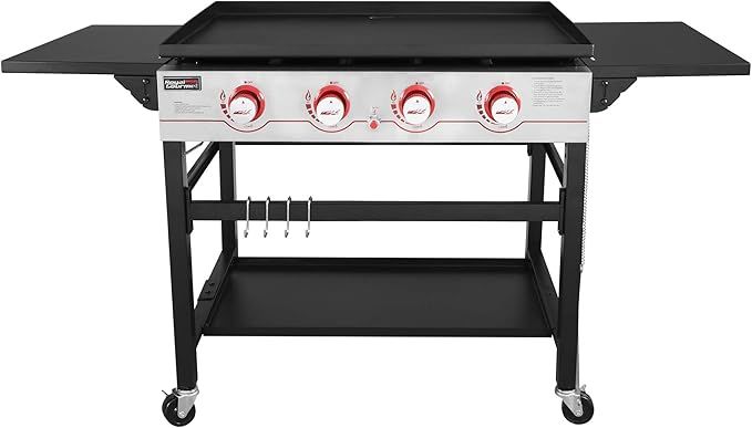 Royal Gourmet GB4000 36-inch 4-Burner Flat Top Propane Gas Grill Griddle, for BBQ, Camping, Red | Amazon (US)