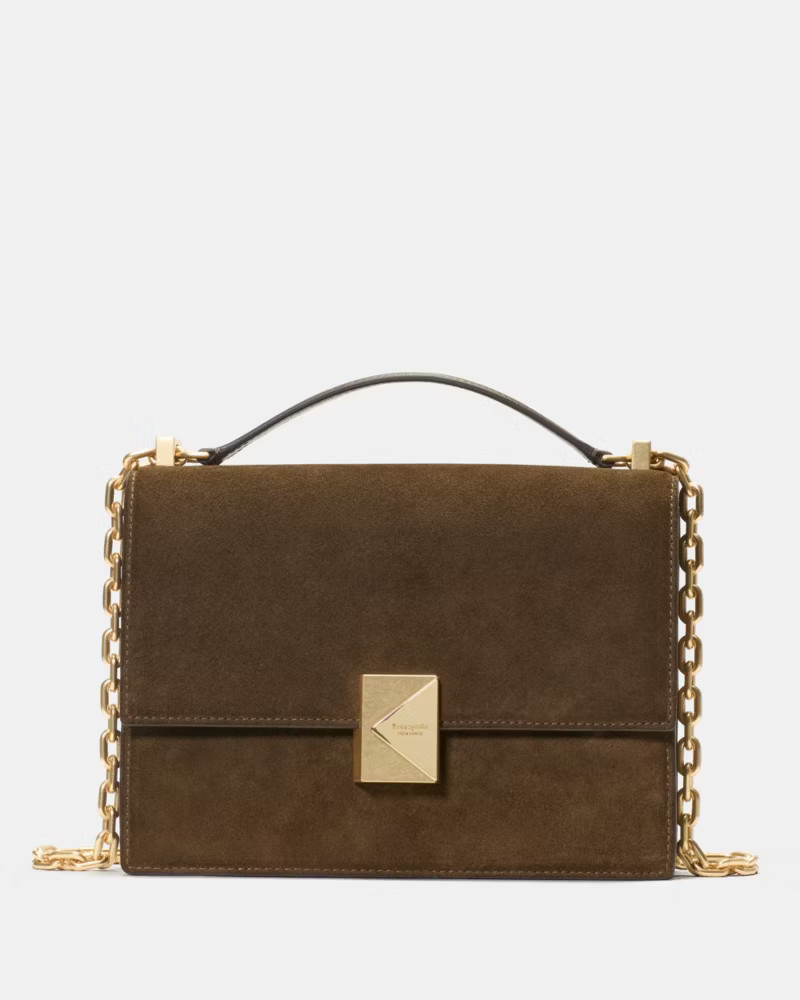 Deco Suede Chain Shoulder Bag | Kate Spade Outlet