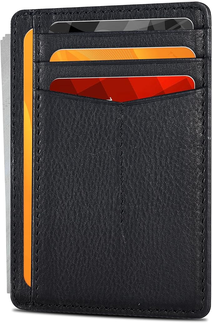 Oak Leathers Leather Slim Minimalist Wallet for Men & Women RFID Front Pocket Leather Card Holder... | Amazon (US)