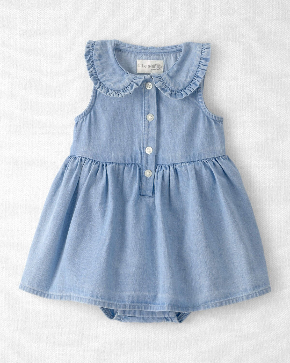 Baby Girl Organic Cotton Chambray Bodysuit Dress | Carter's Inc