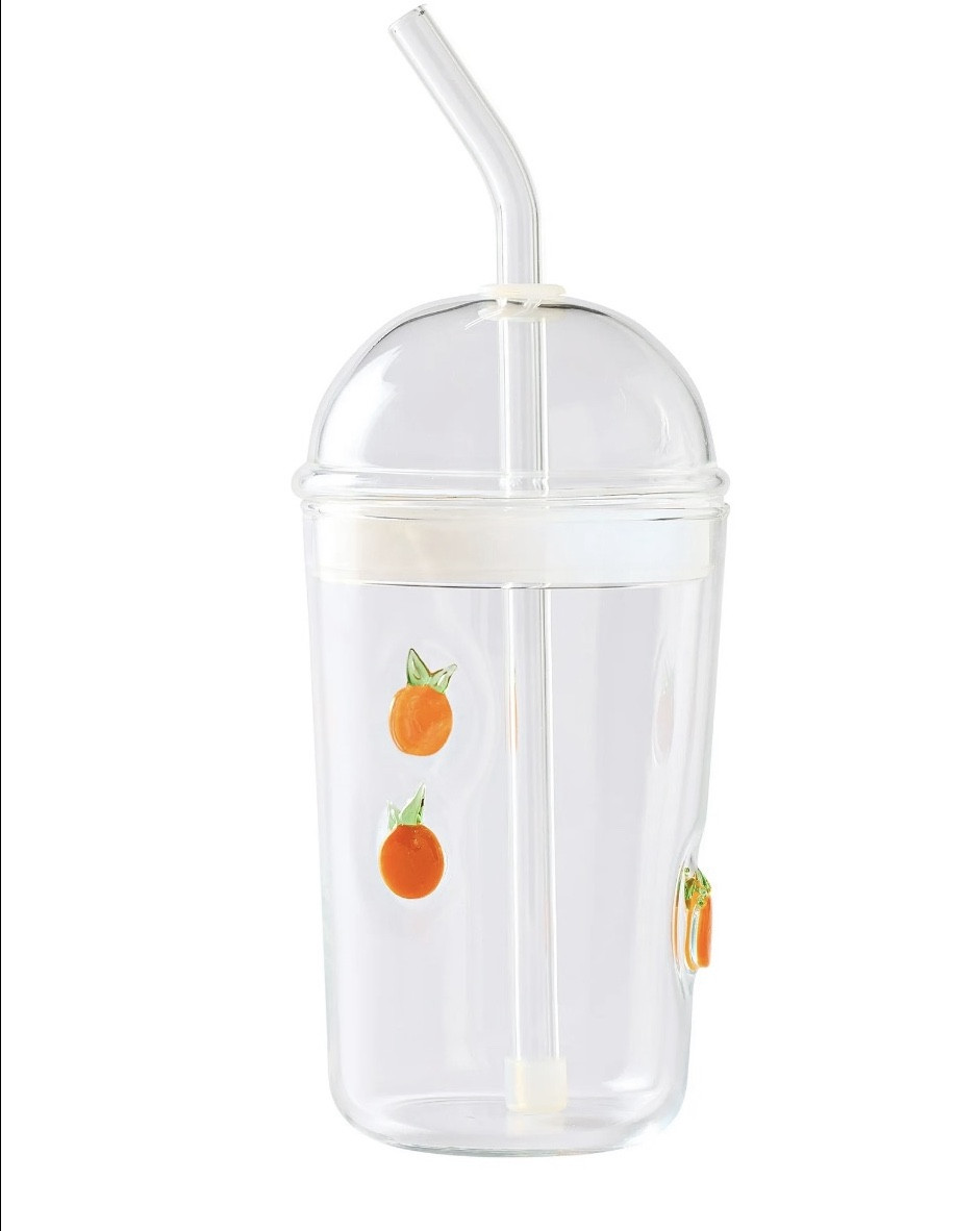 Orange Glass Cup 
