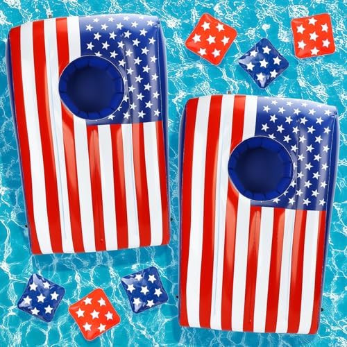 TOY Life 2 Sets Inflatable Pool Games Toys, Pool Cornhole Game Floating Toys for Adults Family, W... | Amazon (US)