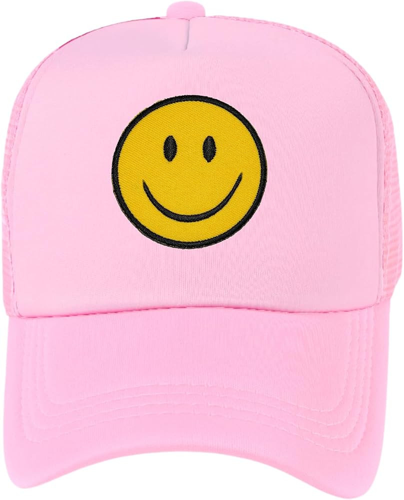lycycse Womens Trucker Hats Retro Mesh Baseball Cap with Smile Patch Foam Neon High Crown Y2K Hat... | Amazon (US)