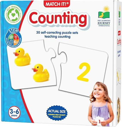 The Learning Journey: Match It! - Counting - 30 Piece Self-Correcting Number & Learn to Count Puz... | Amazon (US)