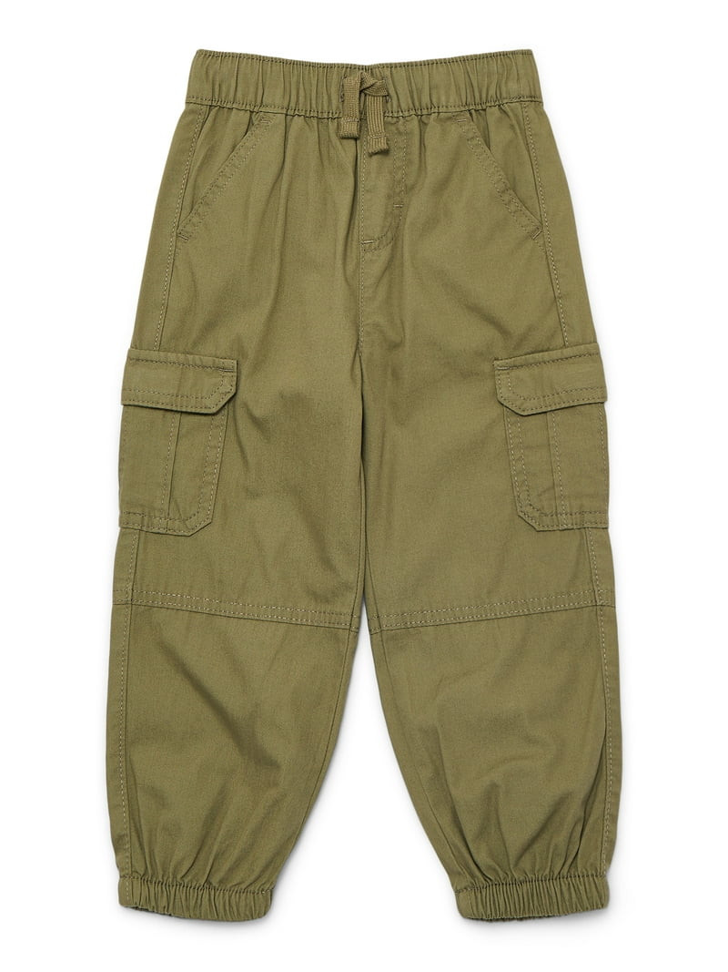 Wonder Nation Baby and Toddler Boys Cotton Cargo Jogger Pants, Sizes 12M-5T | Walmart (US)