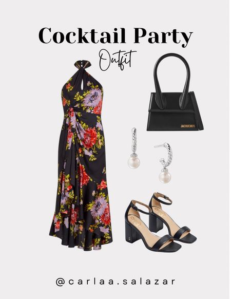 Cocktail party ready, you can’t never go wrong with black #cinqasept #samedelman #pearls #jacquemus