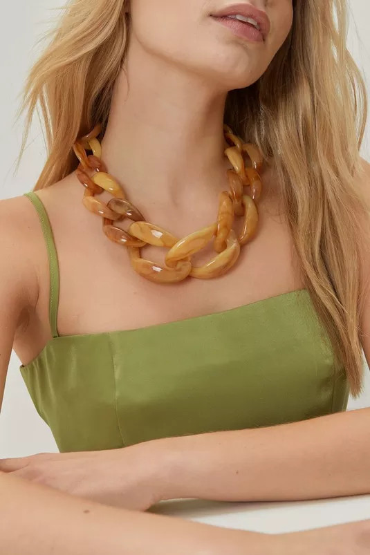 Acrylic Chunky Chain Necklace | Nasty Gal (US)