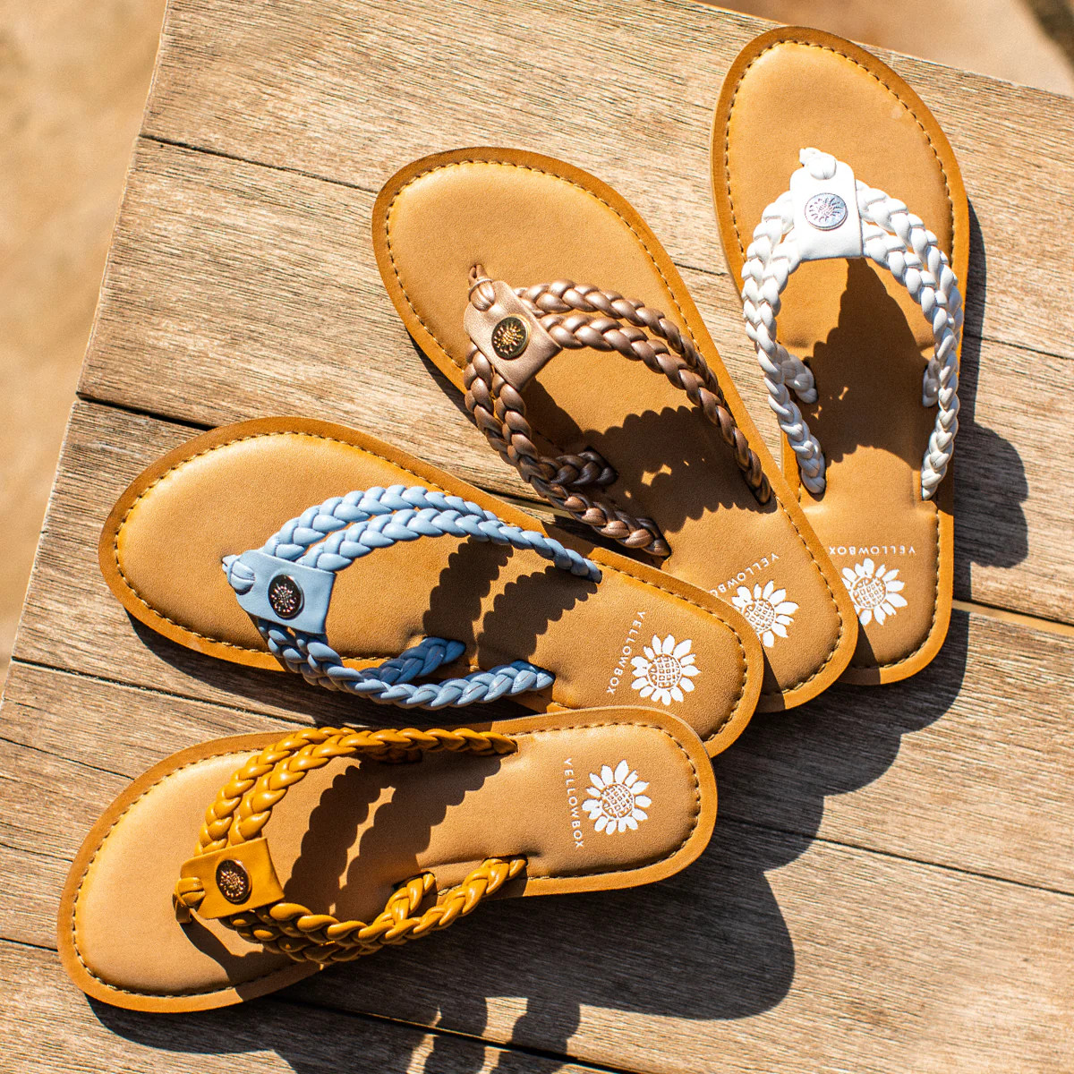 Devina Flat Sandal | Yellow Box