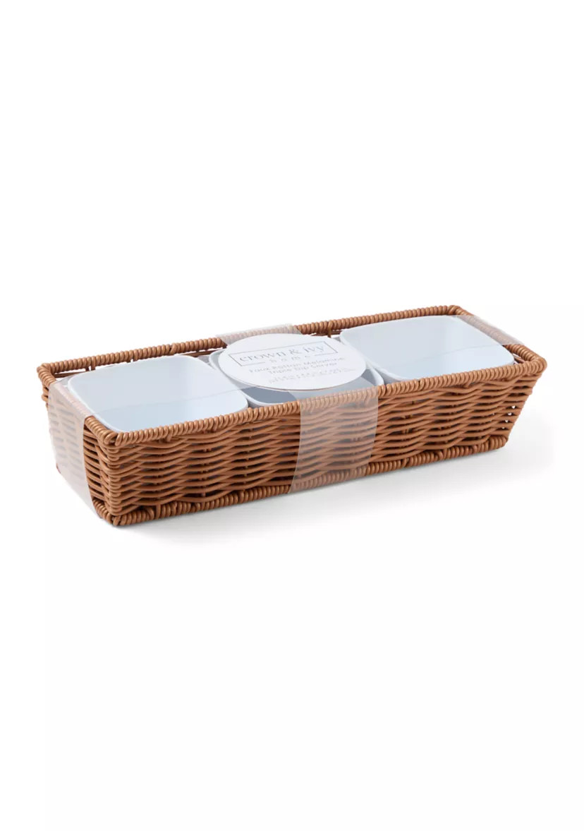 Faux Rattan Triple Dip Server | Belk